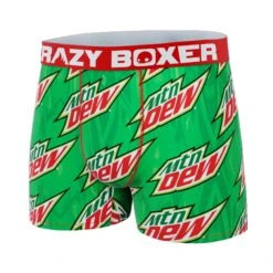 CRAZYBOXER Moutain Dew Logo Men's Boxer Briefs -Crazy Boxer CBDEW01LOGO 4