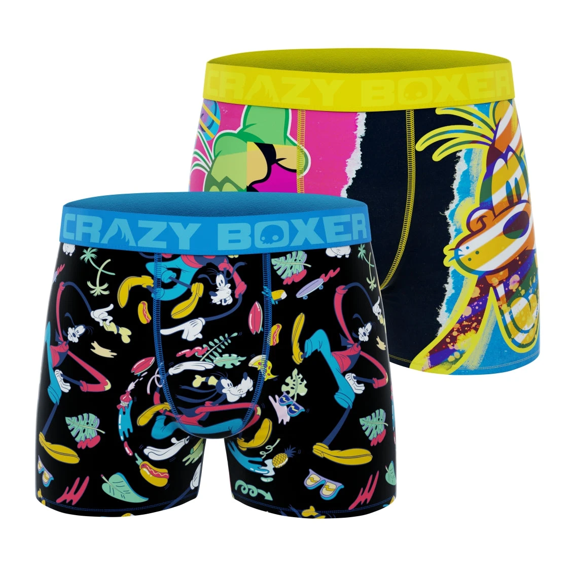 CRAZYBOXER Disney Goofy Pop Art Men's Boxer Briefs (2 Pack) 1 CRAZYBOXER Disney Goofy Pop Art Men's Boxer Briefs (2 Pack)