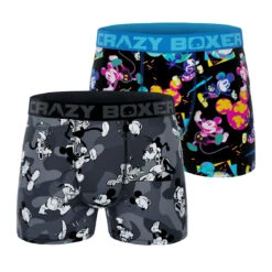 CRAZYBOXER Disney Mickey Classic Men's Boxer Briefs (2 Pack)