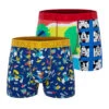 CRAZYBOXER Disney Mickey Pop Art & Donald Duck Men's Boxer Briefs (2 Pack)