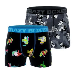 CRAZYBOXER Disney Classic Black Men's Boxer Briefs(2 Pack)