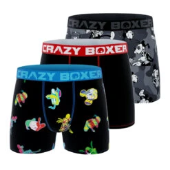 CRAZYBOXER Disney Classic Black Men's Boxer Briefs(3 Pack)