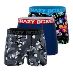 CRAZYBOXER Disney Retro Men's Boxer Briefs (3-Pack)