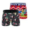 CRAZYBOXER Disney Mickey And Pluto Xmas Men's Boxer Briefs (2 Pack)