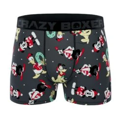 CRAZYBOXER Disney Mickey And Pluto Xmas Men's Boxer Briefs (2 Pack) -Crazy Boxer CBDIS0106X2A2 6