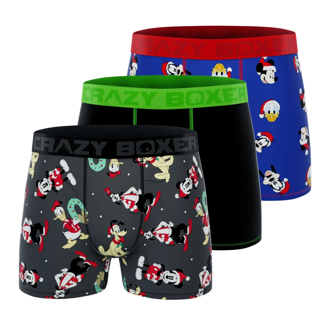 CRAZYBOXER Disney Mickey And Friends XMas Men's Boxer Briefs (3 Pack) 1 CRAZYBOXER Disney Mickey And Friends XMas Men's Boxer Briefs (3 Pack)