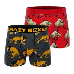 CRAZYBOXER Disney Lion King Men's Boxer Briefs (2 Pack)