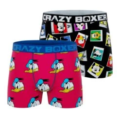CRAZYBOXER Disney Friends Pictures Men's Boxer Briefs (Pack 2)