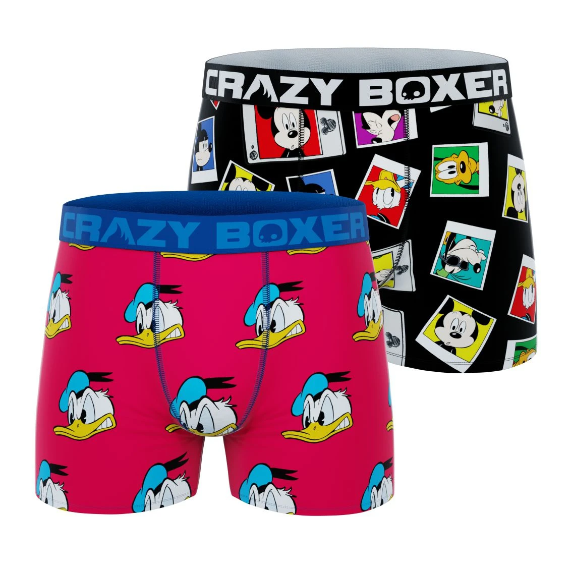 CRAZYBOXER Disney Friends Pictures Men's Boxer Briefs (Pack 2) 1 CRAZYBOXER Disney Friends Pictures Men's Boxer Briefs (Pack 2)