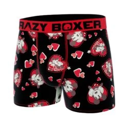 CRAZYBOXER Disney Mickey Valentine Men's Boxer Briefs -Crazy Boxer CBDIS0109BLACK 4