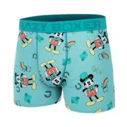 CRAZYBOXER Disney Mickey Saint Patrick Men's Boxer Briefs -Crazy Boxer CBDIS0109STPA 4