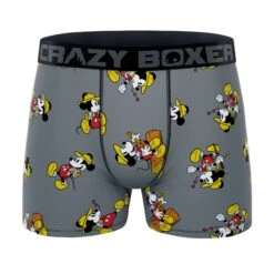 CRAZYBOXER Disney Mickey Mouse Men's Boxer Briefs (3 Pack) -Crazy Boxer CBDIS0110X3A1 5