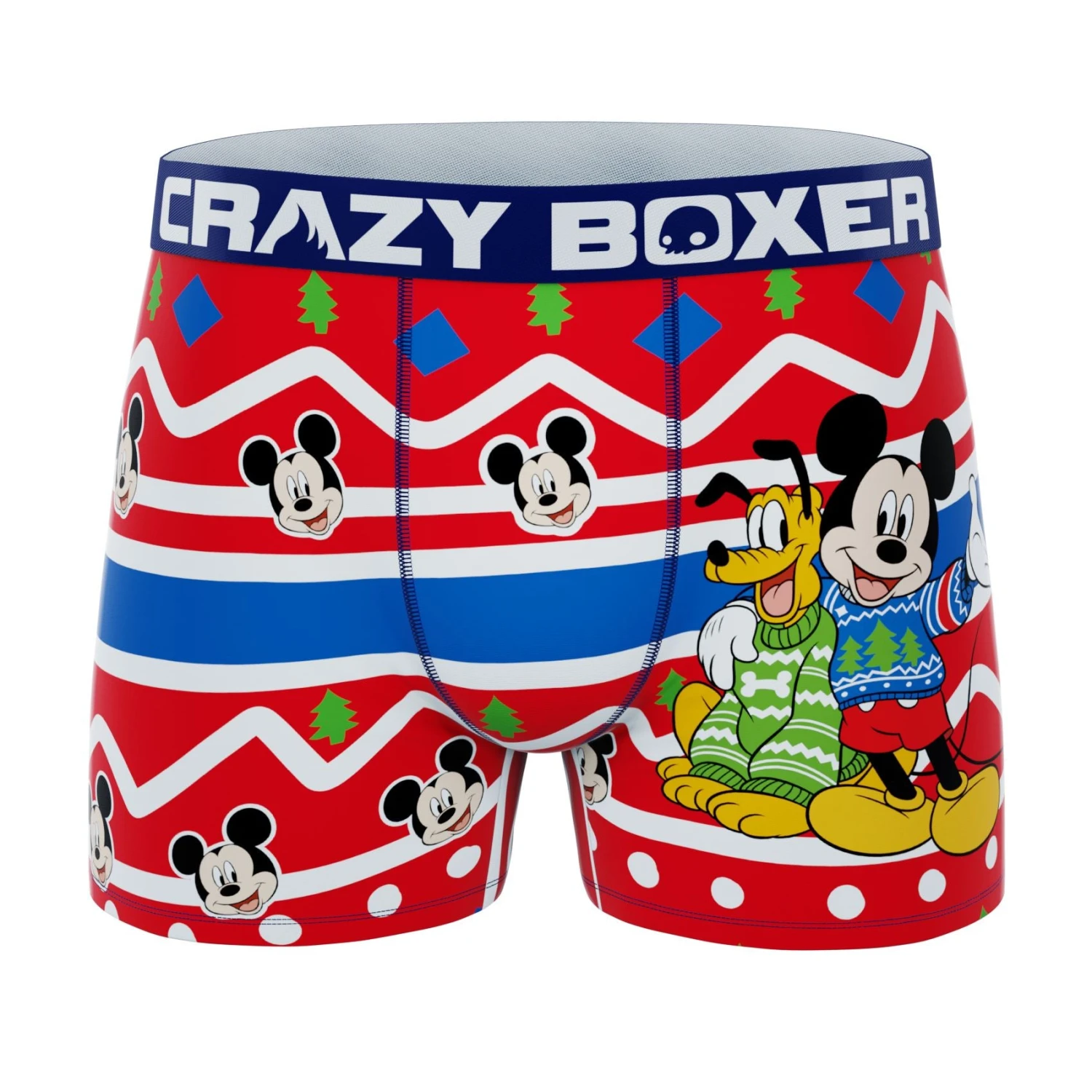 CRAZYBOXER Disney Mickey And Pluto Xmas Men's Boxer Briefs 1 CRAZYBOXER Disney Mickey And Pluto Xmas Men's Boxer Briefs