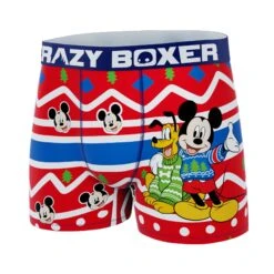 CRAZYBOXER Disney Mickey And Pluto Xmas Men's Boxer Briefs 7 CRAZYBOXER Disney Mickey And Pluto Xmas Men's Boxer Briefs -Crazy Boxer CBDIS01DINE1 4