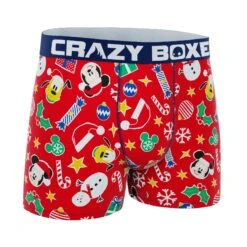 CRAZYBOXER Disney Mickey Xmas Spirit Men's Boxer Briefs -Crazy Boxer CBDIS01HOME 3