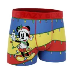 CRAZYBOXER Disney Mickey Holidays Xmas Ski Men's Boxer Briefs -Crazy Boxer CBDIS01VAGG 3