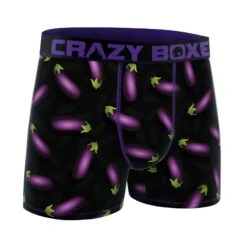 CRAZYBOXER Emoji Eggplant Men's Boxer Briefs -Crazy Boxer CBEMO01EGGP 3