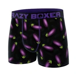 CRAZYBOXER Emoji Eggplant Men's Boxer Briefs -Crazy Boxer CBEMO01EGGP 4