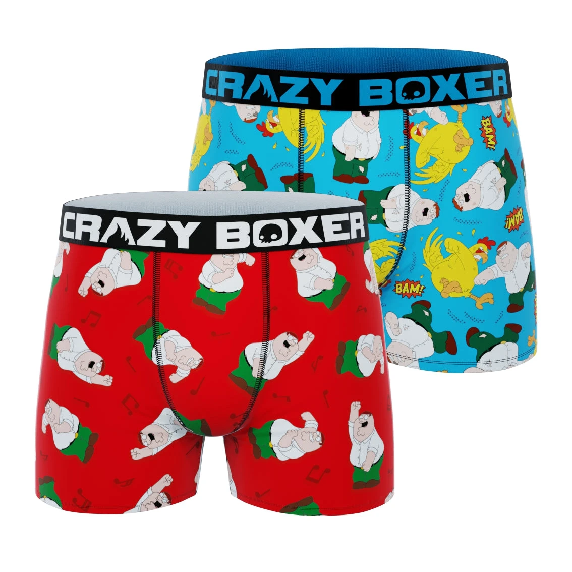 Men's 2-Pack Boxer Briefs - Family Guy - Peter Griffin Vs. Chicken 1 Men's 2-Pack Boxer Briefs - Family Guy - Peter Griffin Vs. Chicken