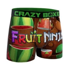 CRAZYBOXER Fruit Ninja Cutting Men's Boxer Briefs -Crazy Boxer CBFRU0101PLAC 3