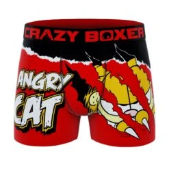 CRAZYBOXER Garfield Angry Cat Men's Boxer Briefs