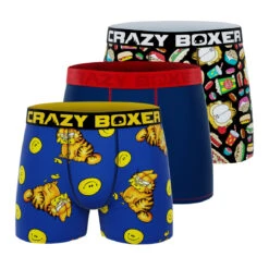 CRAZYBOXER Garfield Food Men's Boxer Briefs (3 Pack)
