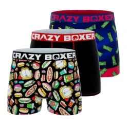 CRAZYBOXER Garfield King Men's Boxer Briefs (3 Pack)