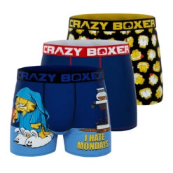CRAZYBOXER Garfield Sleep Men's Boxer Briefs (3 Pack)