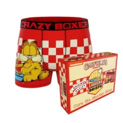 CRAZYBOXER Garfield Lasagna Box Men's Boxer Briefs (Creative Packaging)