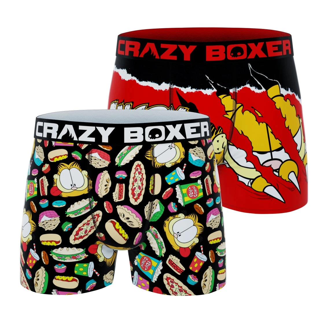 CRAZYBOXER Garfield Angry Cat Faces Men's Boxer Briefs (2 Pack) 1 CRAZYBOXER Garfield Angry Cat Faces Men's Boxer Briefs (2 Pack)