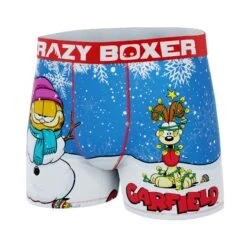 CRAZYBOXER Garfield Snowman Men's Boxer Briefs -Crazy Boxer CBGAR01SNOW 4