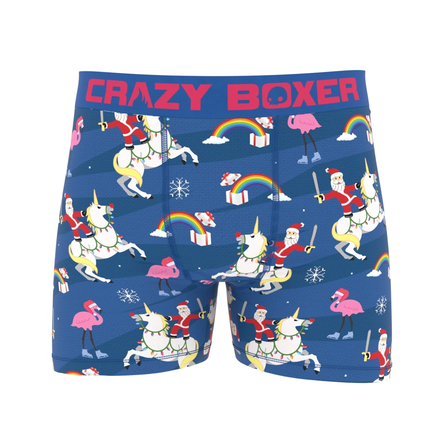 Men's 2 Pack Boxer Briefs - Christmas - Unicorn 1 Men's 2 Pack Boxer Briefs - Christmas - Unicorn