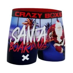CRAZYBOXER Holidays Santa Boarding Men's Boxer Briefs -Crazy Boxer CBHOL01XSUN 3