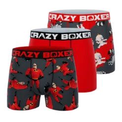 CRAZYBOXER The Incredibles Men's Boxer Briefs (Pack 3)