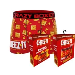 CRAZYBOXER Kellogg's Cheese-It Box Men's Boxer Briefs (Creative Packaging)