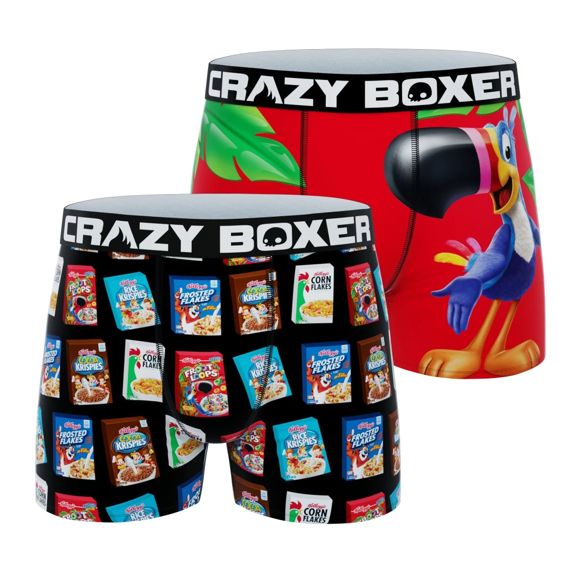 CRAZYBOXER Kellogg's Toucan Sam Men's Boxer Briefs (2 Pack) 1 CRAZYBOXER Kellogg's Toucan Sam Men's Boxer Briefs (2 Pack)