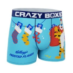 CRAZYBOXER Kellogg's Tony The Tiger Santa Men's Boxer Briefs -Crazy Boxer CBKLG0105XMAS 3