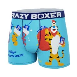 CRAZYBOXER Kellogg's Tony The Tiger Santa Men's Boxer Briefs -Crazy Boxer CBKLG0105XMAS 4