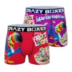 CRAZYBOXER Kelloggs Toucan Sam Men's Boxer Briefs (2 Pack)
