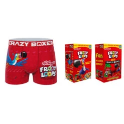 CRAZYBOXER Kellogg's Froot Loop Cereal Box Men's Boxer Briefs (Creative Packaging)