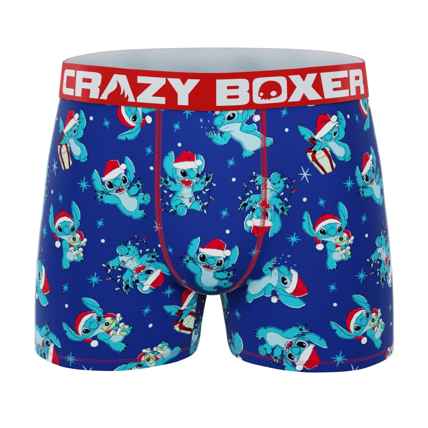 CRAZYBOXER Disney Lilo And Stitch Xmas Stitch Men's Boxer Briefs 1 CRAZYBOXER Disney Lilo And Stitch Xmas Stitch Men's Boxer Briefs