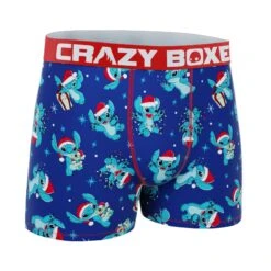 CRAZYBOXER Disney Lilo And Stitch Xmas Stitch Men's Boxer Briefs 6 CRAZYBOXER Disney Lilo And Stitch Xmas Stitch Men's Boxer Briefs -Crazy Boxer CBLIL0106STIT 3