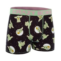 CRAZYBOXER Mandalorian Yoda Face Men's Boxer Briefs (Creative Packaging) -Crazy Boxer CBLUC01CHLDN 3