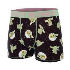 CRAZYBOXER Mandalorian Yoda Face Men's Boxer Briefs (Creative Packaging) -Crazy Boxer CBLUC01CHLDN 4