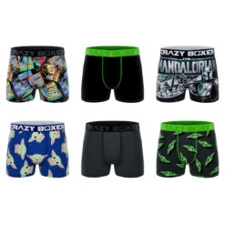 CRAZYBOXER The Mandalorian Slick Men's Boxer Briefs (6 Pack)