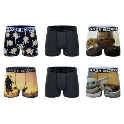 CRAZYBOXER The Mandalorian Aww Men's Boxer Briefs (6 Pack)
