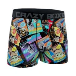 CRAZYBOXER The Mandalorian Retro Men's Boxer Briefs -Crazy Boxer CBMAN0102COMI 3