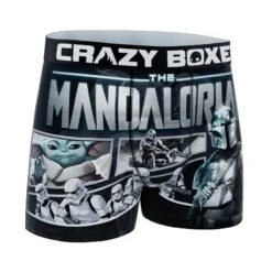 CRAZYBOXER The Mandalorian Silver Men's Boxer Briefs -Crazy Boxer CBMAN0102PLA2 3