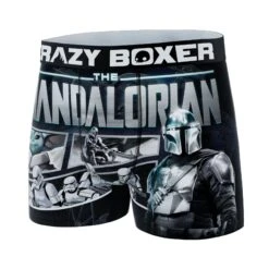 CRAZYBOXER The Mandalorian Silver Men's Boxer Briefs -Crazy Boxer CBMAN0102PLA2 4