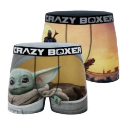 CRAZYBOXER The Mandalorian WalkingMen's Boxer Briefs (2 Pack)